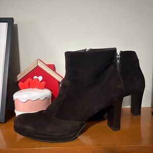 Paul Green Dark Brown Heeled Boots